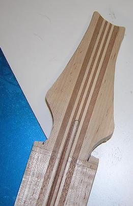 The completed headstock.
