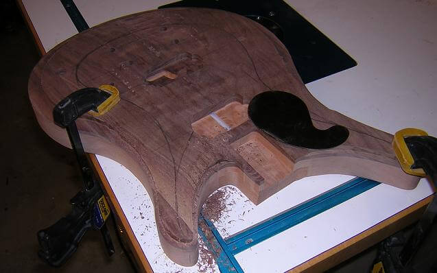 Beginning to carve the lower horn.