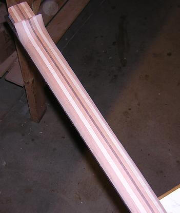 Carving the lower part of the neck.