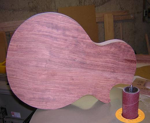 The body after edge sanding was completed.