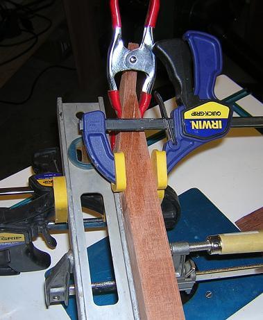 Gluing the 2nd scarf joint.