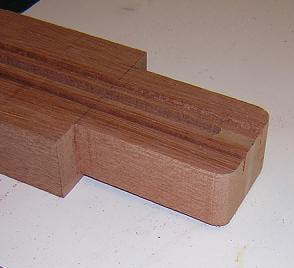 The tenon after fine tuning.