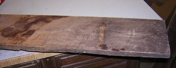 The wood prior to cleaning it up.