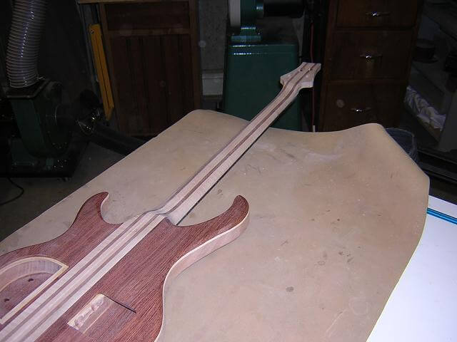 The completed neck carve.