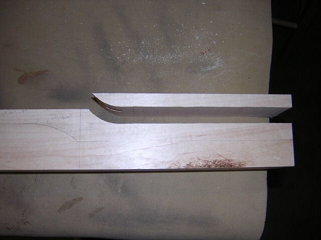 Cutting the face of the headstock.
