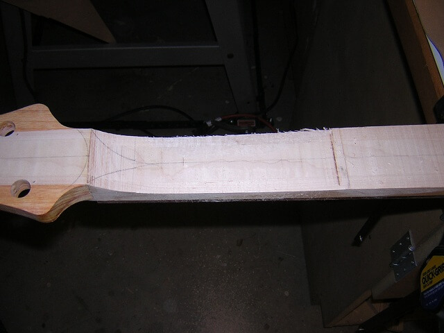 Starting to carve the neck.