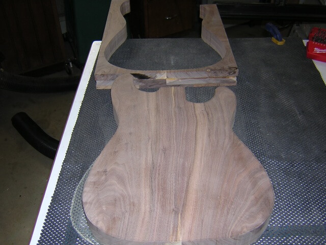 The body rough-cut to shape.