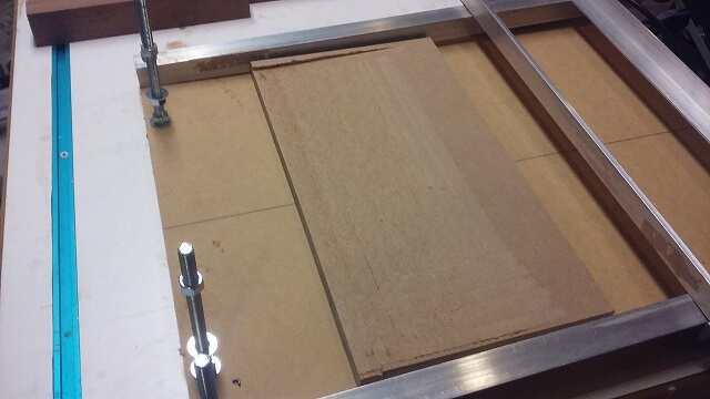 The angled surface of my new jig.