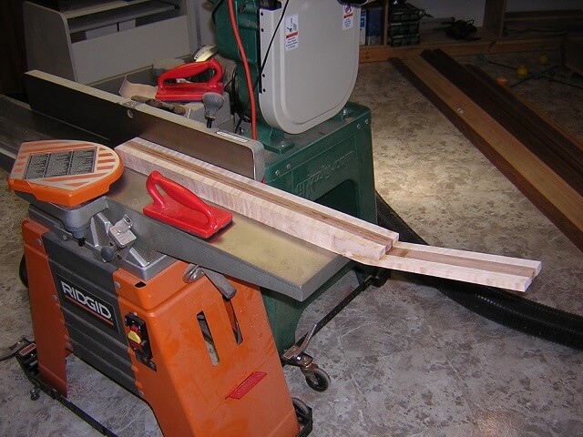 Jointing the face of the neck blank.