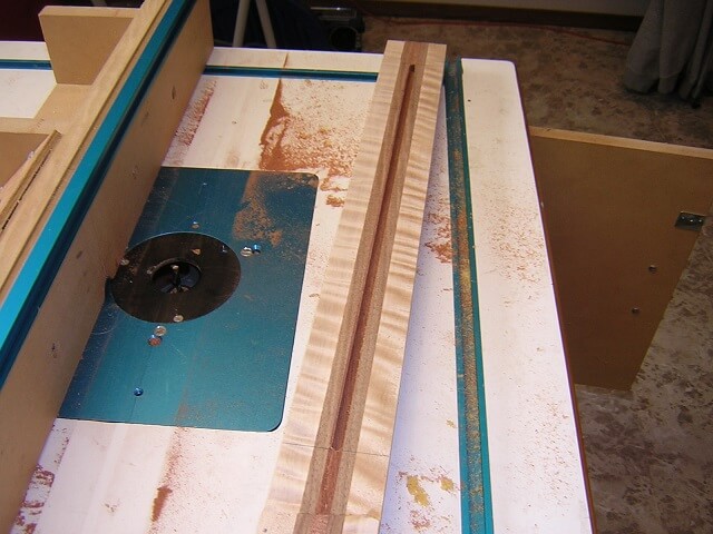 Successfully routing the truss rod channel.