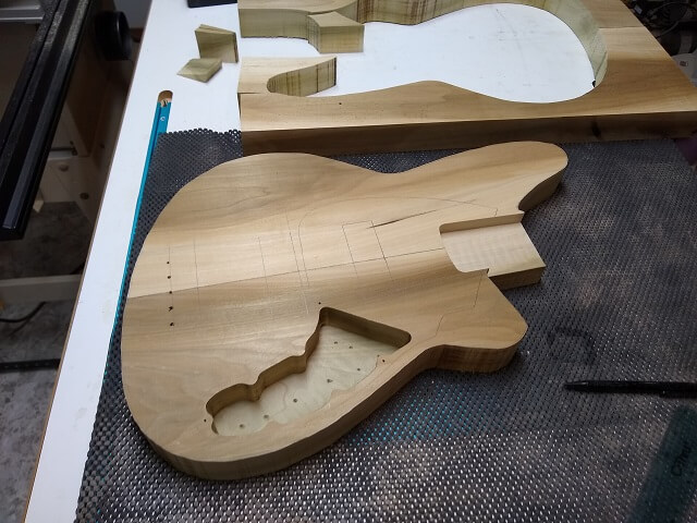 The body rough cut to shape.