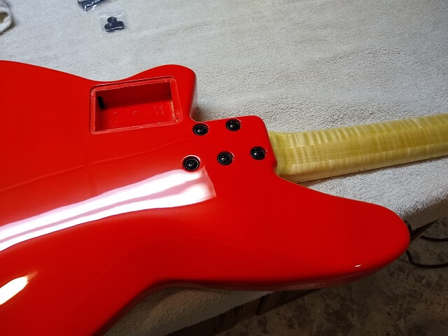 The neck screwed in place.