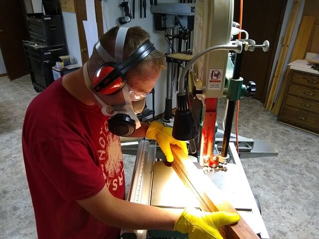 Creating the recess for the headstock face.