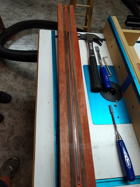 Test fit of the truss rod in the channel.