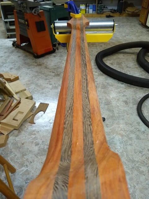 Carving the neck.