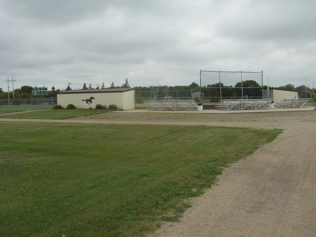 A baseball diamond in Marshall, MN
