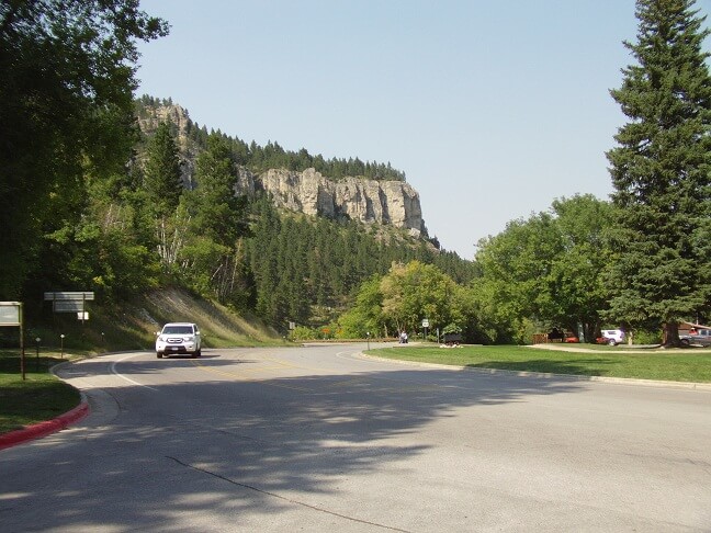 At the Spearfish Canyon Lodge junction.