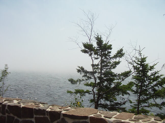 Fog on Lake Superior.