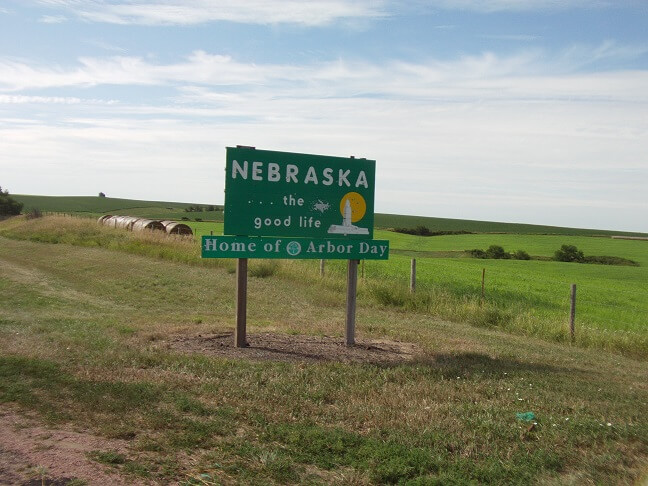 Entering Nebraska.