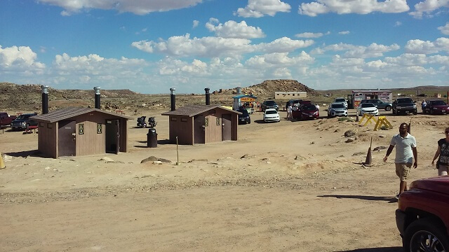 The outhouses at the Four Corners monument.