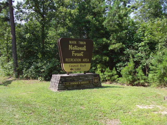 First sighting of a Mark Twain National Forest sign