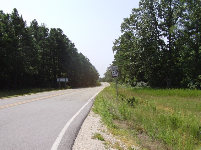Highway 49 in the Mark Twain National Forest