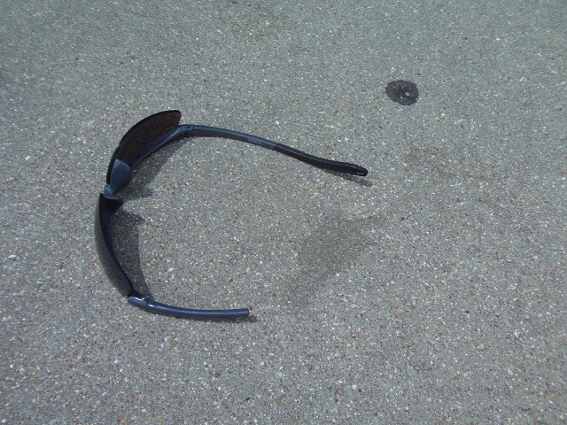 Another pair of broken sunglasses.