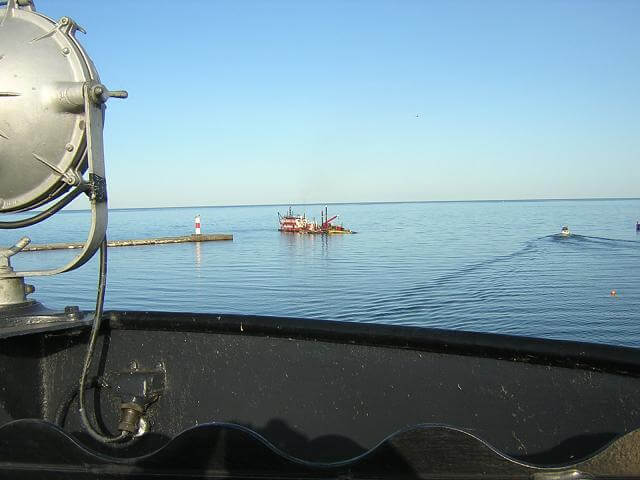 A view from the bow.