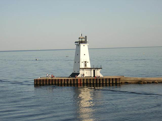 A neat little lighthouse on the edge of the harbor.