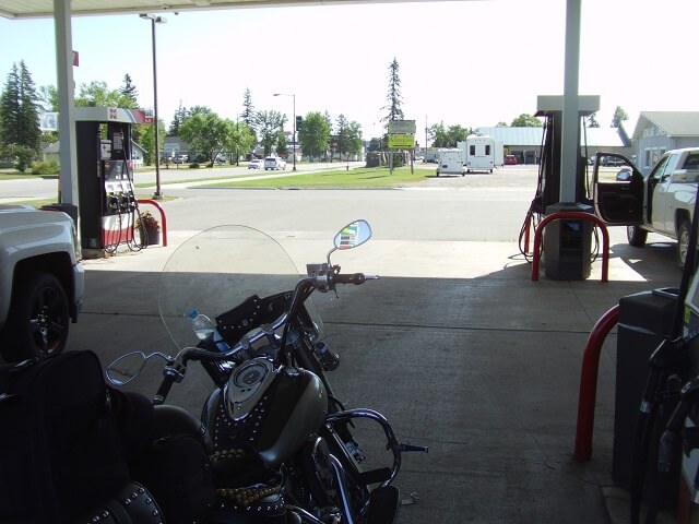 Stopping for gas in Baudette, MN.