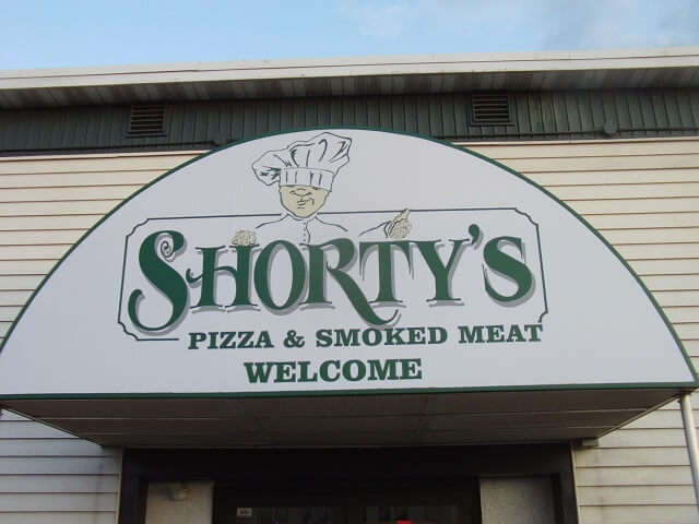 Eating supper at Shorty's Smoked Meats.