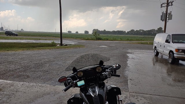 Taking shelter from a storm near Equality, IL.