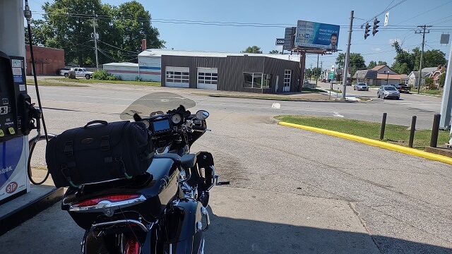 Stopping for a rest break in Tell City, IN.
