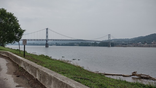 The bridge over the Ohio River in Aberdeen, OH.