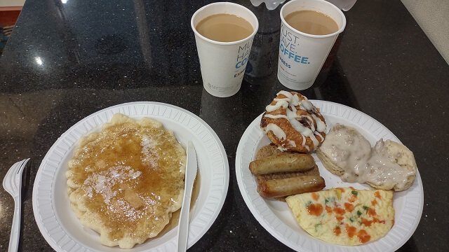 My breakfast at the Holiday Inn Express in Newell, WV.
