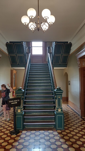 The administration building stairway that can be seen in the Shawshank Redemption film.