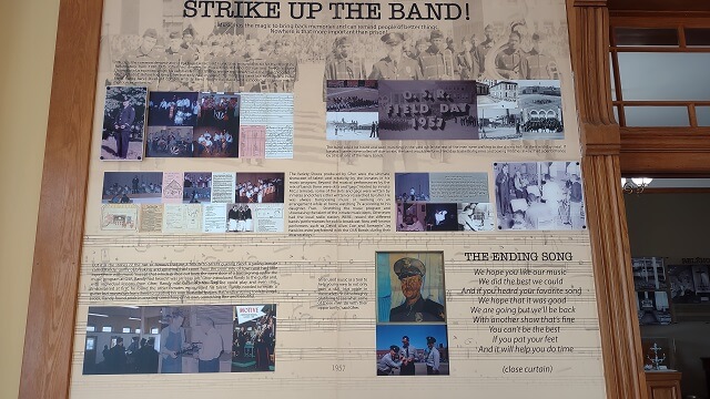 An informational display about the OSR inmate band.
