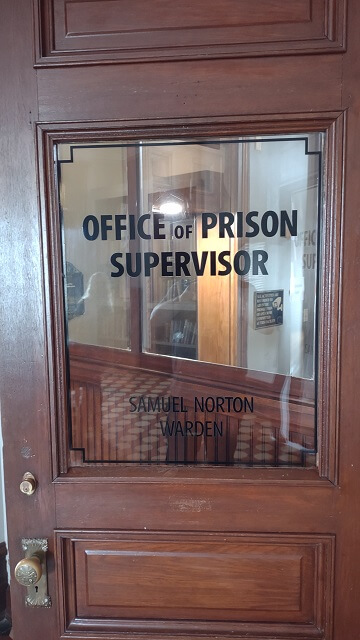 The door to the Warden's office from the Shawshank Redemption movie.