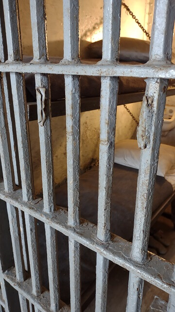 A view inside one of the cells.