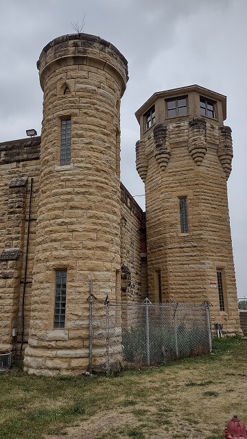 A guard tower at the Old Joliet Prison in Joliet, IL.