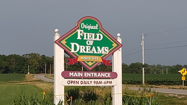 The entrance to the Field of Dreams movie site in Dyersville, IA.