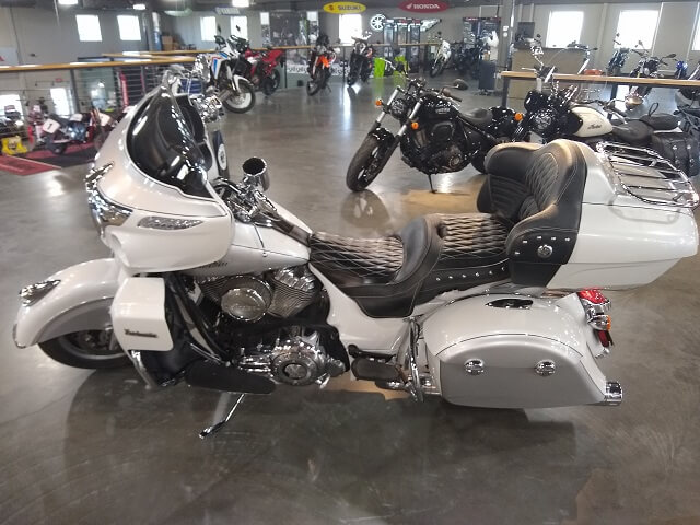 The left side of the 2018 Indian Roadmaster I came to look at.