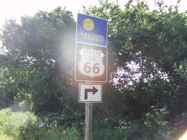 Made it to Route 66 near Riverton, KS.
