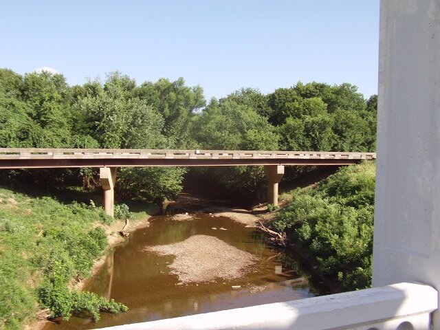 The new bridge over Brush Creek.