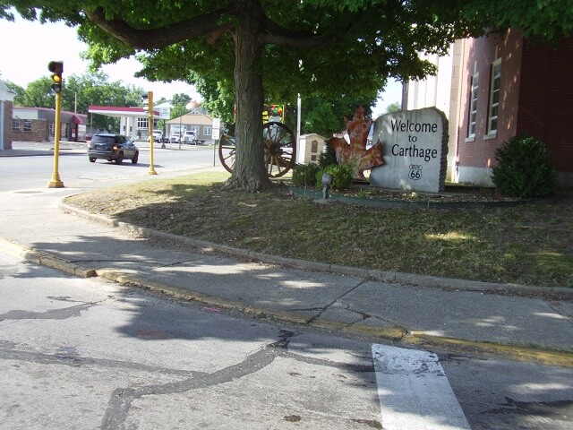 Riding through Carthage, MO.