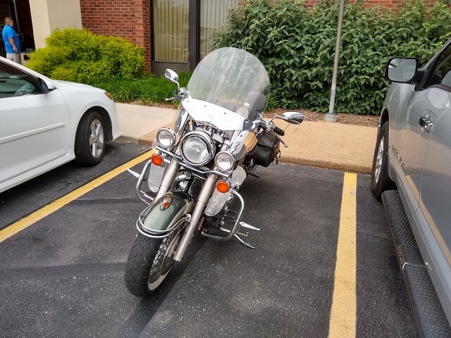 The bike washed and ready for day three.