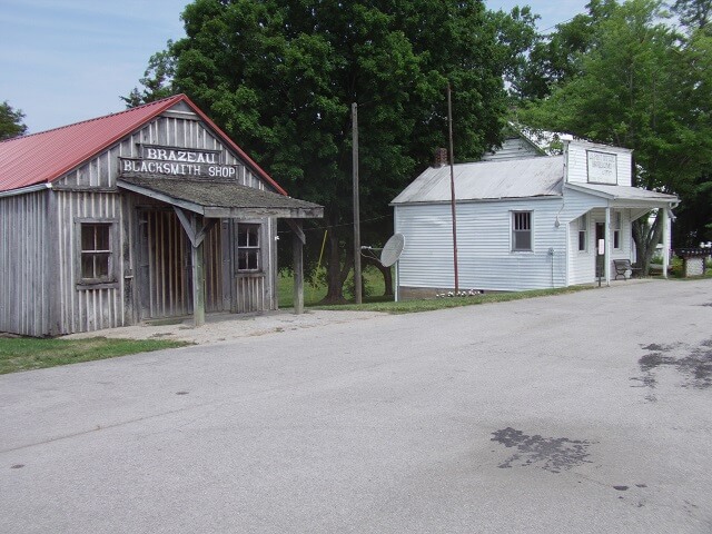 The blacksmith shop in Brazeau, MO.
