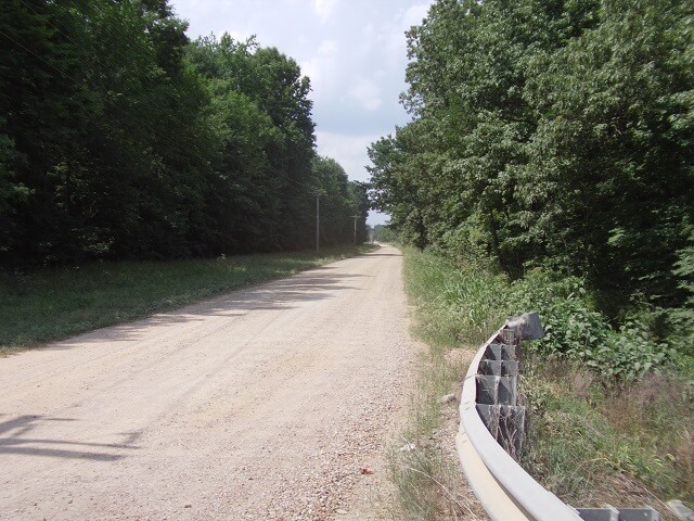 A terrible gravel detour near New Liberty, MO.