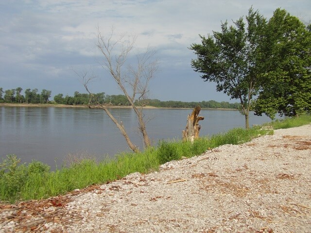 The Mississippi River in Chester, IL.