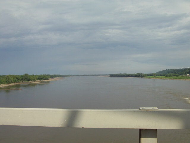 Crossing the Mississippi River.